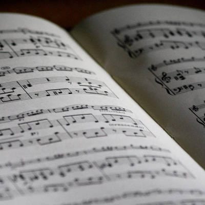 Decorative Image of sheet music - Guitar Lessons Link