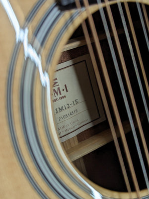 AMI-Guitars JM12-1E label inside the guitar