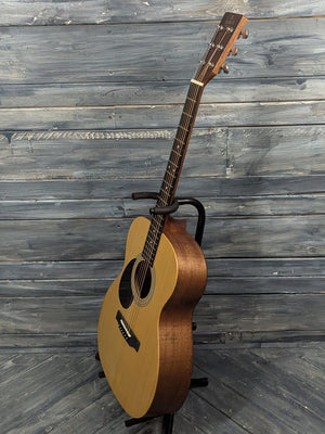 AMI-Guitars Left Handed OMM-STL full bass side view of the guitar