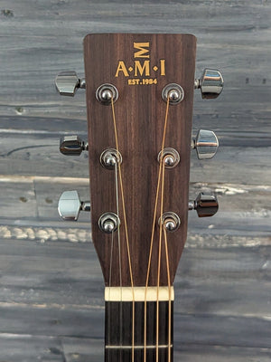 AMI-Guitars Left Handed OMM-STL front of the headstock