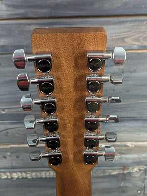 Martin D-X2E 12 String back of the headstock