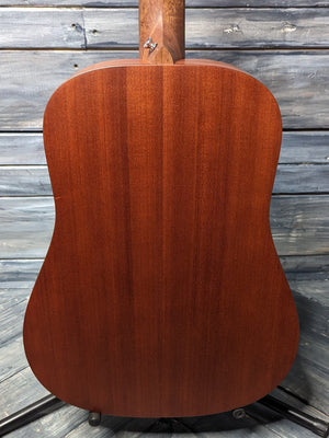 Martin DJR-10E close up view of back of guitar