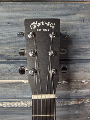 Martin Left Handed DJR-10E front of the headstock
