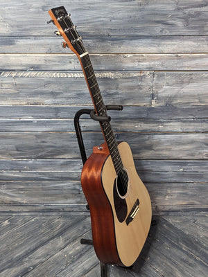 Martin Left Handed DJR-10E full treble side view of the guitar