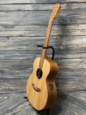 Cole Clark Left Handed ANGEL 2 full bass side view of the guitar