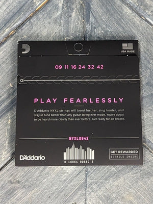 D'Addario NYXL0942 back of the packaging