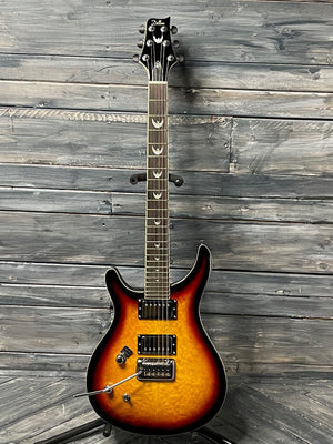 Dillion Electric Guitar Dillion Left Handed DR-1500 TQ Double Cutaway Electric Guitar- Quilted Sunburst