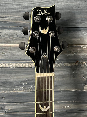 Dillion Electric Guitar Dillion Left Handed DR-1500 TQ Double Cutaway Electric Guitar- Quilted Sunburst