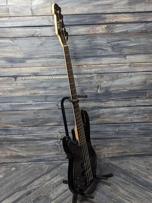 ESP/LTD Left Handed SURVEYOR '87 full treble side view of the bass