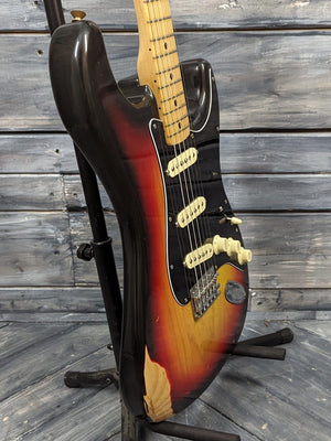 Used Fender 1979 Stratocaster bass side view of the body