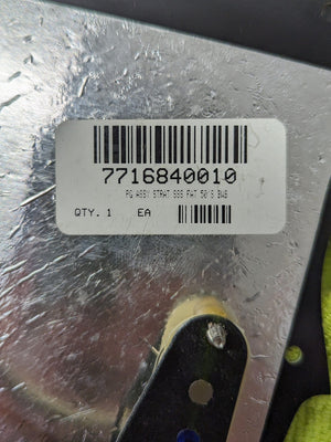 Used Fender 1979 Stratocaster label on the back of the pickguard