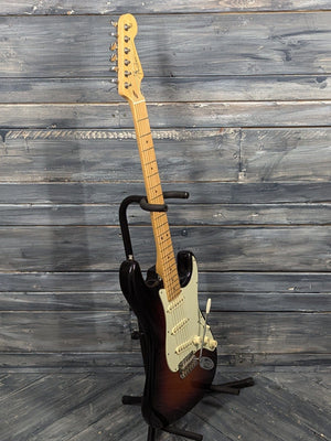 Used Fender 2016 American Professional Strat full bass side view of the guitar