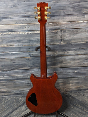 Used Gibson Double Cut Les Paul Standard full view of the back of the guitar