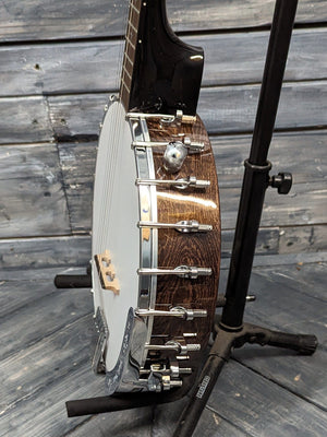 Gold Tone Left Handed CC-100+/L bass side view of the body