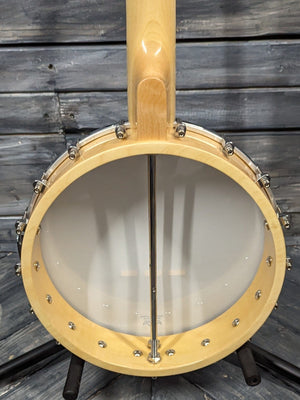 Gold Tone Left Handed CC-100/L close up of the back of the banjo