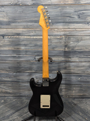 Used Squier full view of the back of the guitar
