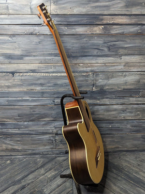 Warwick RockBass Left Handed full treble side view of the bass guitar