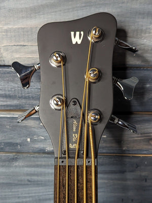 Warwick RockBass Left Handed front of the headstock