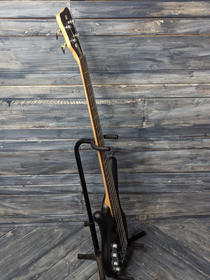 Warwick Left Handed RockBass Corvette full treble side view of the bass guitar