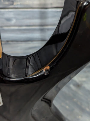 Used Yamaha Pacifica 112 close up of small chip in the finish