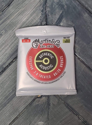 Martin MA140T Authentic Acoustic Lifespan 2.0 80/20 Bronze front of packaging