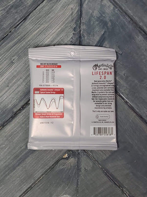 Martin MA140T Authentic Acoustic Lifespan 2.0 80/20 Bronze back of packaging