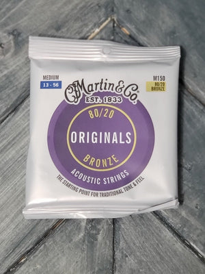 Martin M150 Original Acoustic 80/20 Bronze Guitar Strings front of packaging