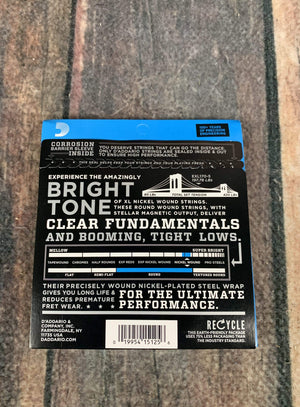 D'Addario Acoustic Guitar Strings D'Addario EXL170-5 Light 45-130 Nickel Wound 5 String Long Scale Bass Guitar Strings