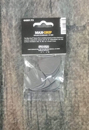 Dunlop Pick Dunlop MAX-GRIP Nylon Standard .73mm 449P.73 Pick Pack