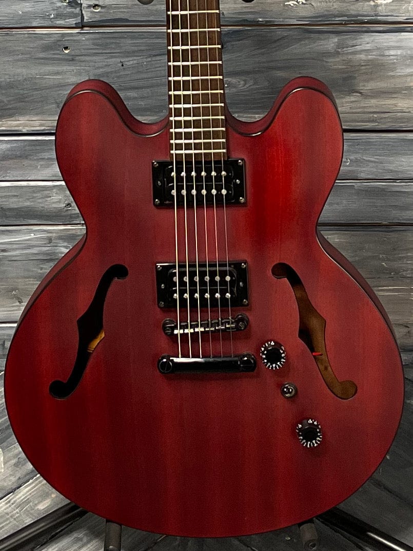 Epiphone Electric Guitar Used Epiphone 2005 Dot Studio Semi-Hollow Electric Guitar with Gig Bag- Worn Cherry