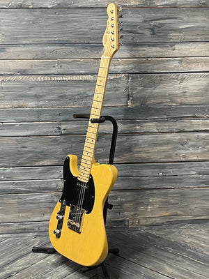G&L Guitars Electric Guitar G&L Left Handed Fullerton Deluxe ASAT Electric guitar - Buttersctoch Blonde