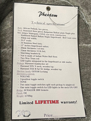 KD guitars Electric Guitar Used KD Guitars Phentom Electric Guitar with Case