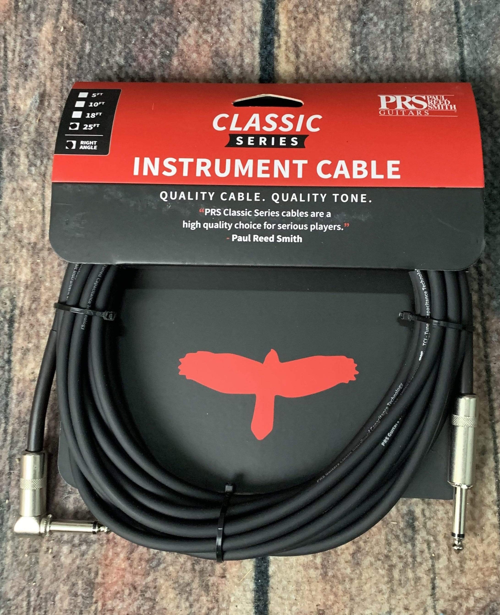 PRS Cable PRS 25ft Classic Instrument Cable Straight-Right Angle