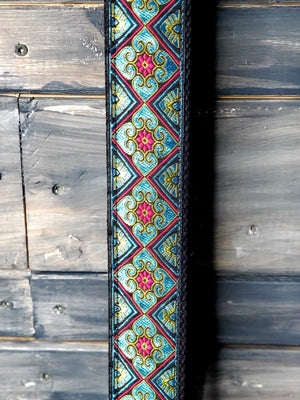 PRS Strap PRS Paul Reed Smith 2" Retro Guitar Strap- Teal/Gold