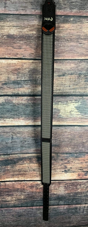 RightOn! Strap RightOn! Mojo Collection Vegan Leather Guitar Strap- Reverb 072 Silver
