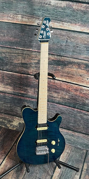 Sterling by Music Man Electric Guitar Sterling by Music Man AX3FM-NBL-M1 Axis Electric Guitar - Neptune Blue