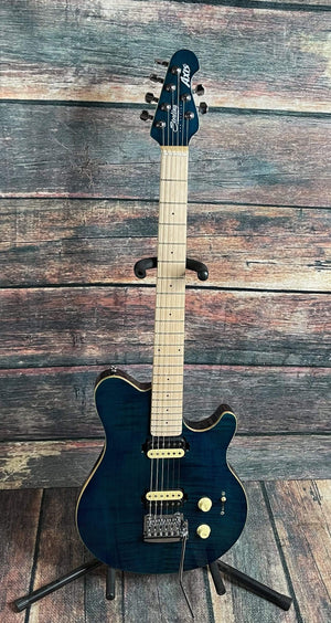 Sterling by Music Man Electric Guitar Sterling by Music Man AX3FM-NBL-M1 Axis Electric Guitar - Neptune Blue