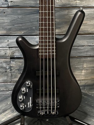 warwick Electric Bass Warwick Left Handed RockBass Corvette Basic 5-String Electric Bass Nirvana Black Transparent Satin