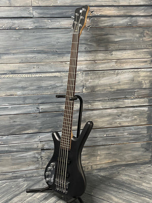 warwick Electric Bass Warwick Left Handed RockBass Corvette Basic 5-String Electric Bass Nirvana Black Transparent Satin