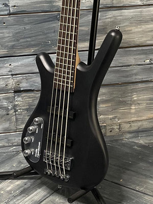 warwick Electric Bass Warwick Left Handed RockBass Corvette Basic 5-String Electric Bass Nirvana Black Transparent Satin