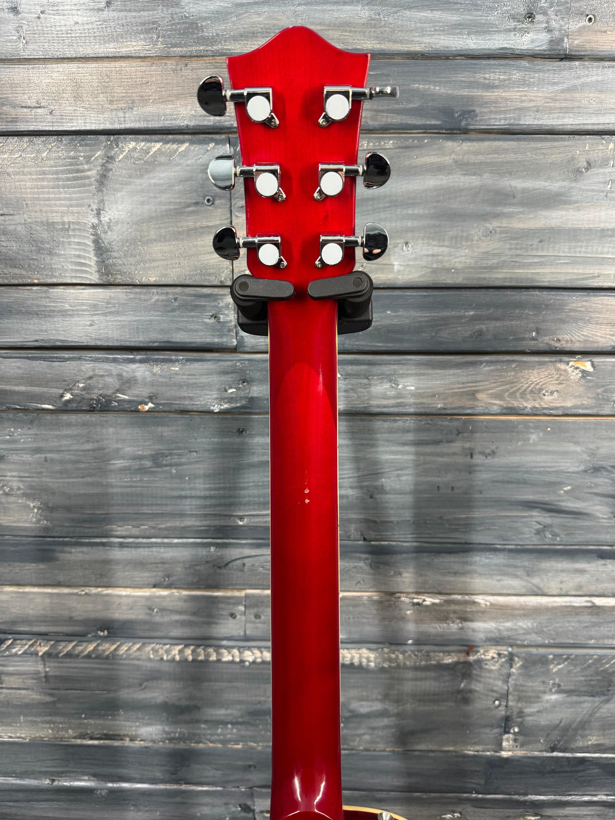 it's a photo of the back of the guitar.