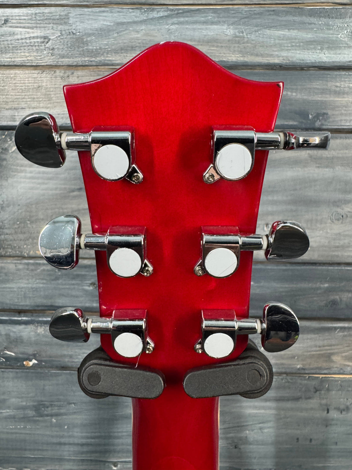 it's a photo of the back of the guitar.