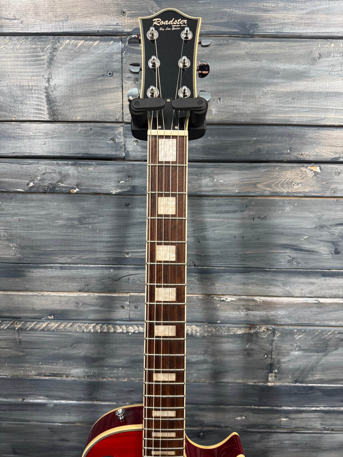 it's a photo of the front of the guitar.