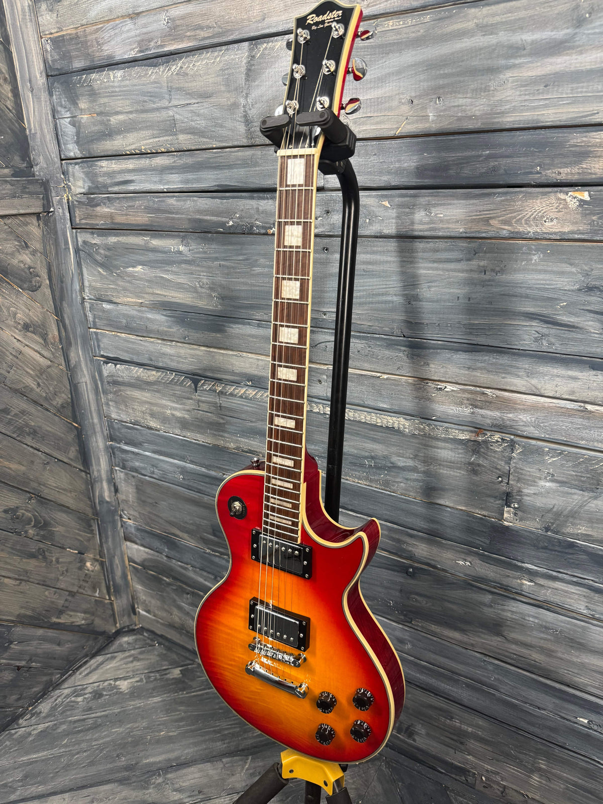 it's a photo of the front of the guitar.