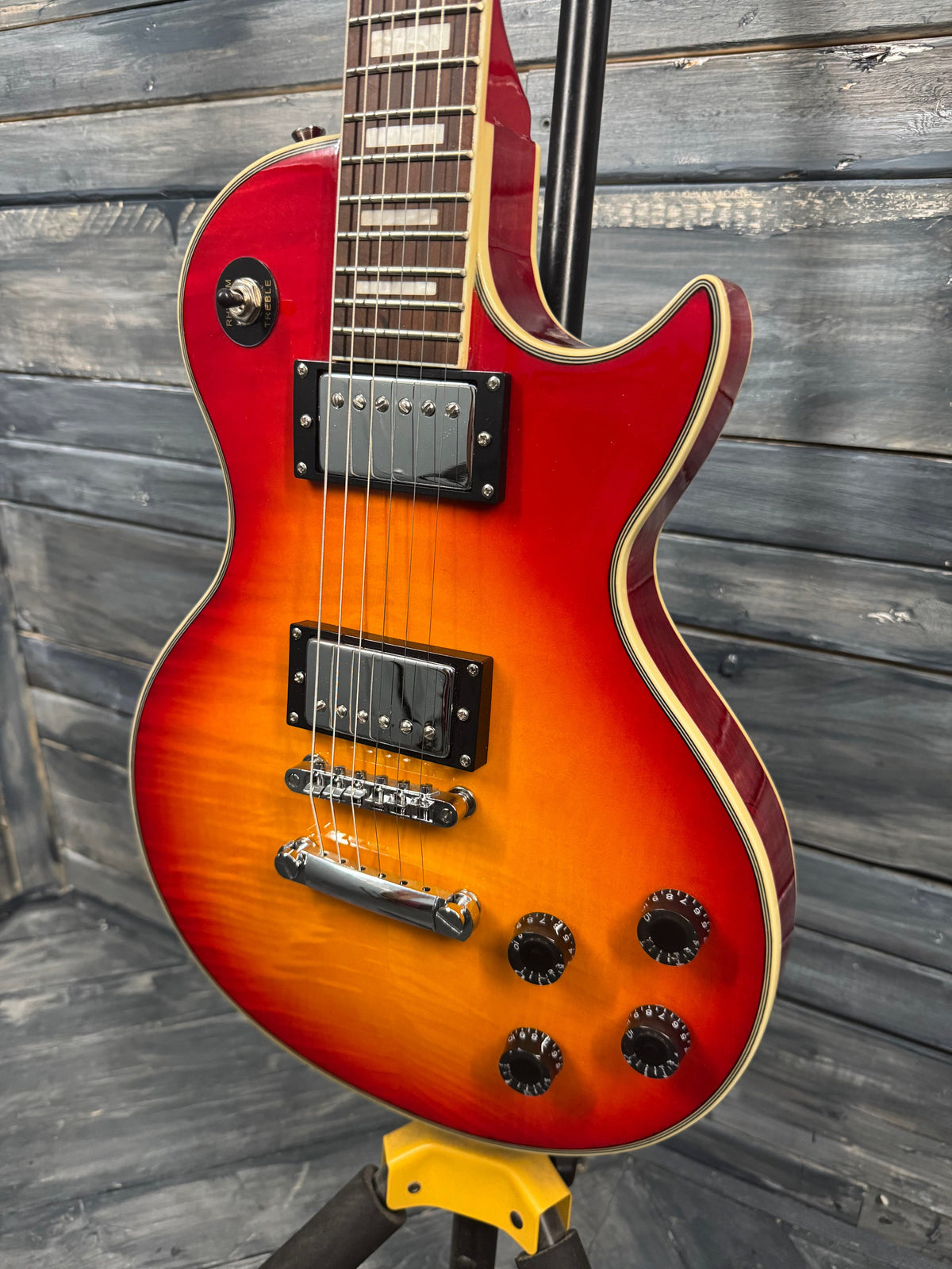 it's a photo of the front of the guitar.