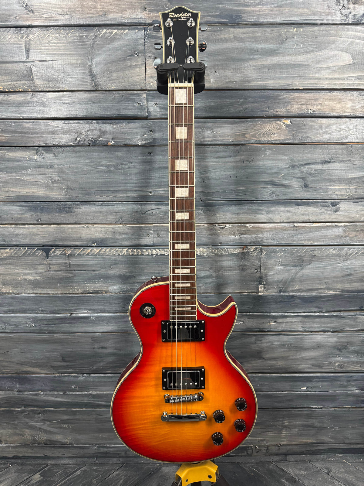 it's a photo of the front of the guitar.