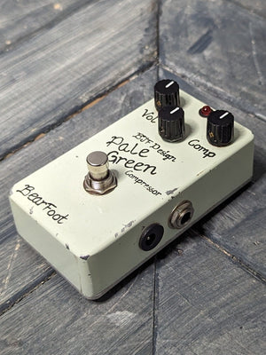 Used Bearfoot FX Pale Green Compressor right side of pedal
