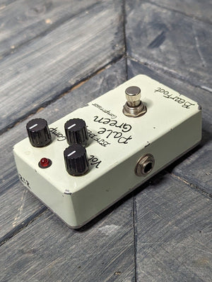 Used Bearfoot FX Pale Green Compressor left side of pedal