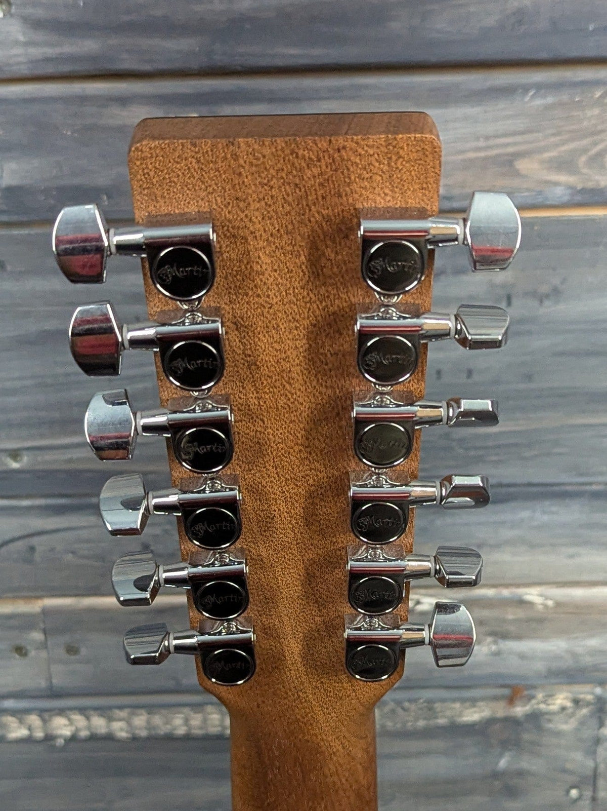 Martin D-X2E 12 String back of the headstock