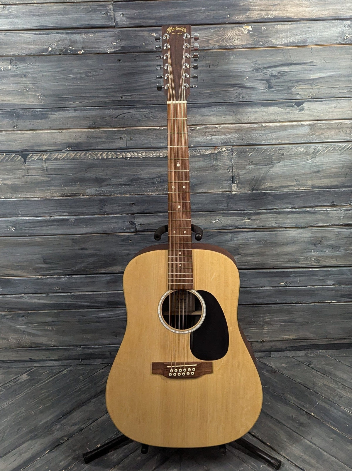 Martin D-X2E 12 String full view of the guitar